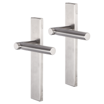Impresso Alton deurkruk op schild rechthoekig 226x41x10mm blind RVS geborsteld