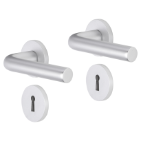 Impresso Bolton deurkruk op rozet 53x9mm Aluminium met sleutelrozet