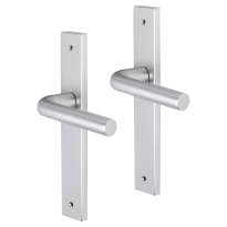 Impresso Bolton deurkruk op schild met schroeven rechthoekig 226x41x10mm blind Aluminium