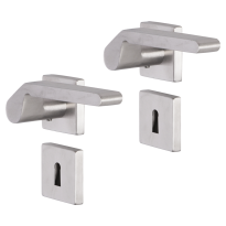 Impresso Boston deurkruk op rozet 53x53x9mm RVS geborsteld met sleutelrozet