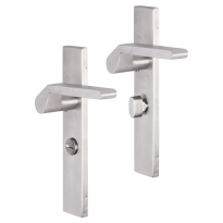 Impresso Boston deurkruk op schild rechthoekig 226x41x10mm WC63/8 RVS geborsteld