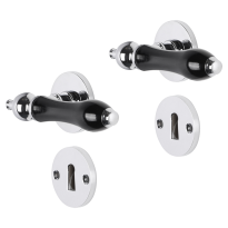 Impresso Bracknell deurkruk op rozet 53x9mm Chroom met sleutelrozet