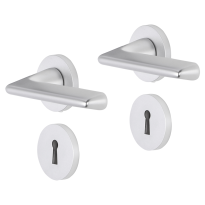 Impresso Bristol deurkruk op rozet 53x9mm Aluminium met sleutelrozet
