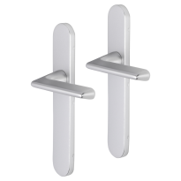 Impresso Bristol deurkruk op schild afgerond 225x41x10mm blind Aluminium