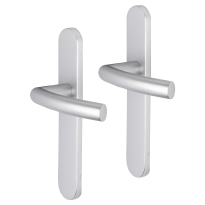 Impresso Burton deurkruk op schild afgerond 225x41x10mm blind Aluminium