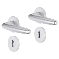Impresso Cambridge deurkruk op rozet 53x9mm Aluminium met sleutelrozet