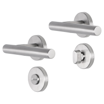 Impresso Chelsea deurkruk op rozet 53x9mm RVS geborsteld met toiletgarnituur