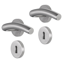 Impresso Conway deurkruk op rozet 53x9mm RVS geborsteld met sleutelrozet