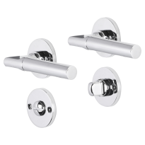 Impresso Galway deurkruk op rozet 53x9mm Chroom met toiletgarnituur