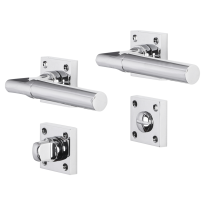 Impresso Galway deurkruk op rozet met schroeven 53x53x9mm Chroom met toiletgarnituur