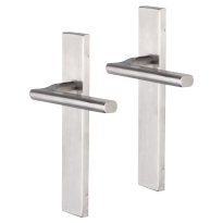 Impresso Kirby deurkruk op schild rechthoekig 226x41x10mm blind RVS geborsteld