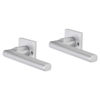 Impresso Leeds deurkruk op rozet met schroeven 53x53x9mm Aluminium