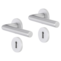 Impresso London deurkruk op rozet 53x9mm Aluminium met sleutelrozet