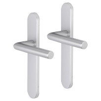 Impresso London deurkruk op schild afgerond 225x41x10mm Aluminium