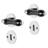 Impresso Petworth deurkruk op rozet 53x9mm Chroom met sleutelrozet