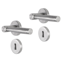 Impresso Retford deurkruk op rozet 53x9mm RVS geborsteld met sleutelrozet