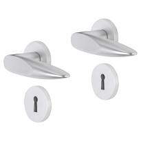 Impresso Sutton deurkruk op rozet 53x9mm Aluminium met sleutelrozet