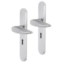 Impresso Sutton deurkruk op schild afgerond 225x41x10mm BB56 Aluminium