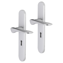 Impresso Watford deurkruk op schild afgerond 225x41x10mm BB56 Aluminium