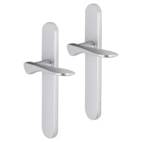 Impresso Watford deurkruk op schild afgerond 225x41x10mm blind Aluminium