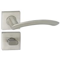 Impresso Watton deurkruk op rozet 53x53x9mm RVS geborsteld met toiletgarnituur