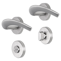 Impresso Watton deurkruk op rozet 53x9mm RVS geborsteld met toiletgarnituur