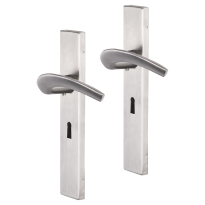 Impresso Watton deurkruk op schild rechthoekig 226x41x10mm BB56 RVS geborsteld