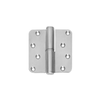 Intersteel afgeronde kogelstift paumelle DIN rechts 89x89x3mm RVS