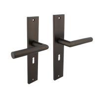 Intersteel deurkruk Bastian op schild rechthoekig 245x45mm BB56 antr.grijs