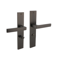 Intersteel deurkruk Hera op schild rechthoekig 245x45mm WC63/8 antr.grijs