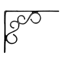 KP0813 plankdrager 101x76mm smeedijzer zwart