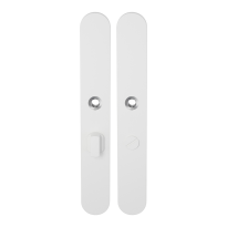 Langschild XL GPF8100.80 WC55/8 grote knop wit