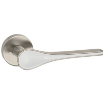 Luxuria Krukgarnituur WC Tiffany, mat nikkel/wit