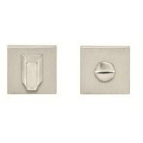 Luxuria Toiletgarnituur vierkant recht, mat nikkel PVD, 50x50x6/7mm