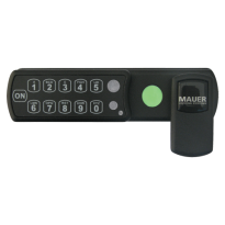 Mauer ELLcam® Classic lockerslot horizontale montage links zwart, wisselende gebruikers