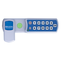 Mauer ELLcam® Classic lockerslot horizontale montage rechts zilver blauw, wisselende gebruikers