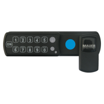 Mauer EOLcam® Classic lockerslot horizontale montage links zwart, 1 vaste gebruiker