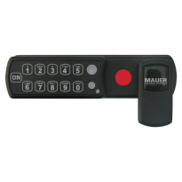 Mauer ESLcam® Classic lockerslot horizontale montage links zwart, maximaal 5 vaste gebruikers