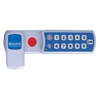 Mauer ESLcam® Classic lockerslot horizontale montage rechts zilver blauw, maximaal 5 vaste gebruikers