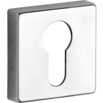 M&T Cilinderrozet Mini rechthoekig, glans chroom, 47x33x10mm