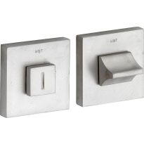 M&T Toiletgarnituur Model 06 vierkant recht, mat nikkel ongelakt, 54x54x10mm