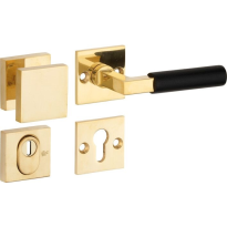 Mi Satori knop/kruk op rozet - SKG Bauhaus ebben messing ongelakt rechts