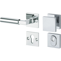 Mi Satori knop/kruk op rozet - SKG Bauhaus glans chroom links