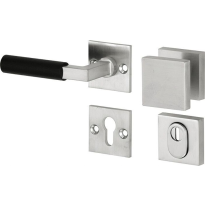 Mi Satori knop/kruk op rozet - SKG Bauhaus mat nikkel / mat nikkel zwart PVD links