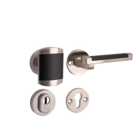 Mi Satori knop/kruk op rozet - SKG Dual mat nikkel / mat nikkel PVD rechts