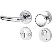 Mi Satori knop/kruk op rozet - SKG Halfsabel glans chroom links