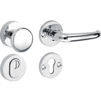 Mi Satori knop/kruk op rozet - SKG Halfsabel glans chroom rechts