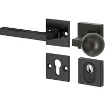 Mi Satori knop/kruk op rozet - SKG Kare bauhaus mat zwart