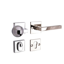 Mi Satori knop/kruk op rozet - SKG Kare glans nikkel / glans chroom rechts