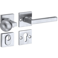 Mi Satori knop/kruk op rozet - SKG Kare mat chroom rechts